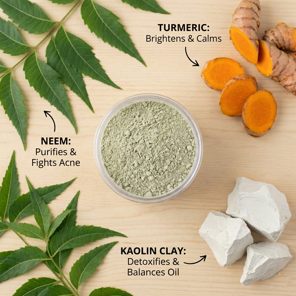 Kshaya Purifying Neem & Haldi Kaolin Face Pack